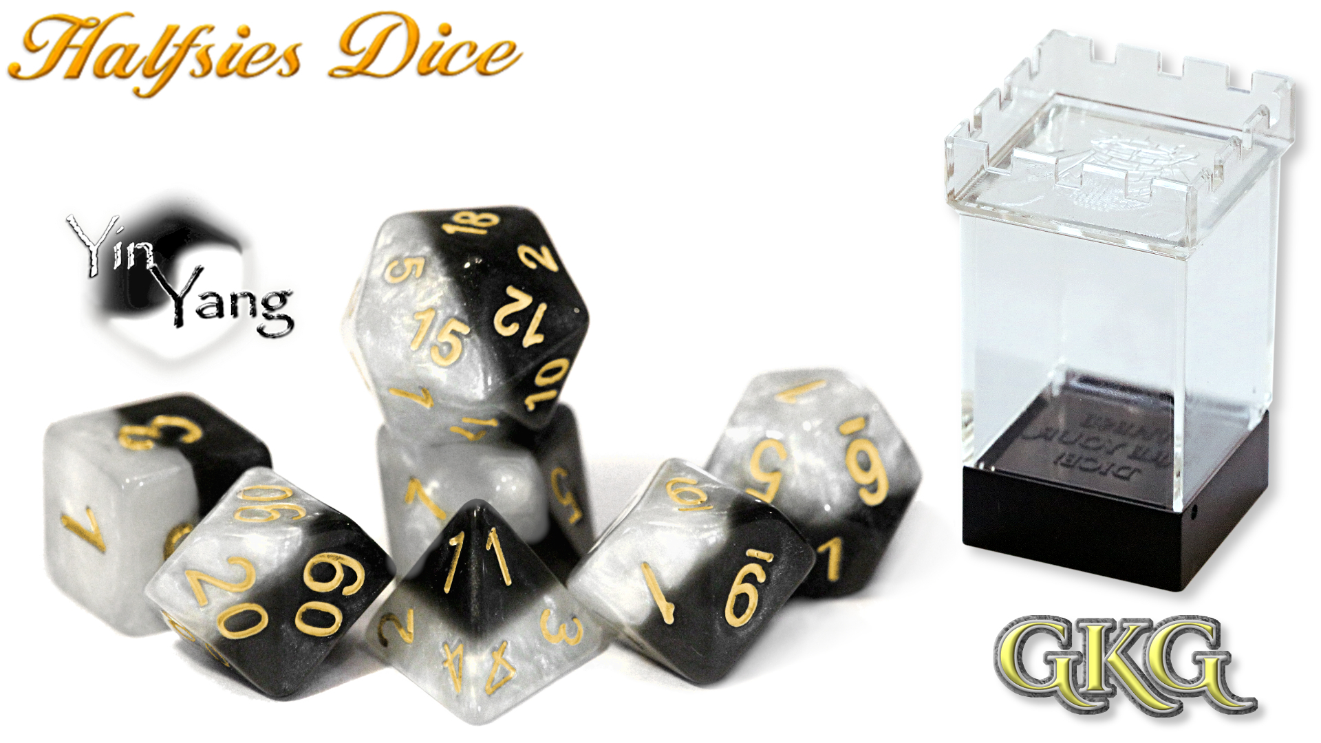 Halfsies Dice - Yin Yang